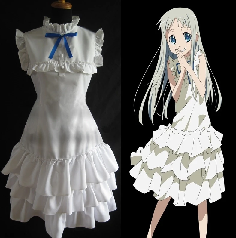 Новинка Аниме Anohana Honma искусственный костюм нарядное платье костюмы на Хэллоуин