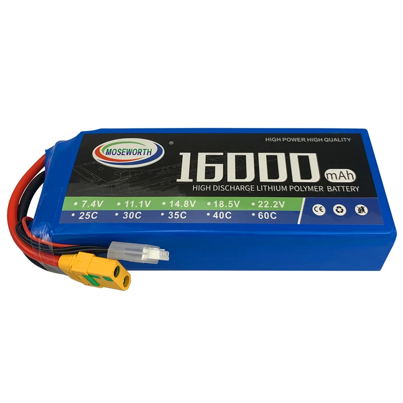 3S RC LiPo аккумулятор 11 1 В 16000 мАч 25C батареи для радиоуправляемого квадрокоптера