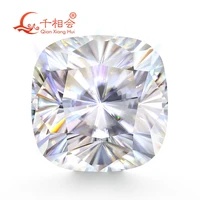 df gh white color cushion floral cut moissanite gem loose stone jewelry making