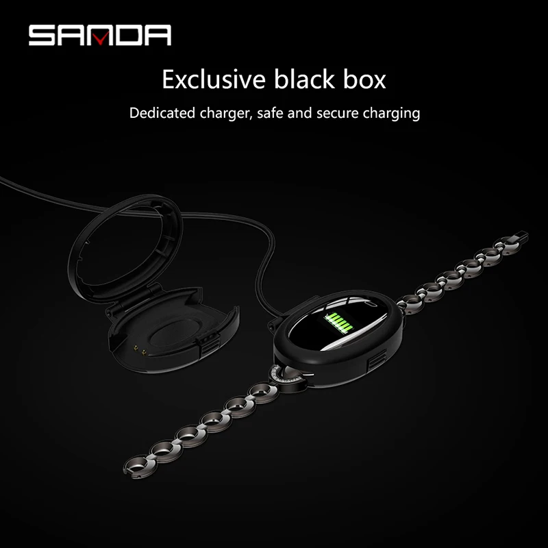 Женские Смарт часы Sanda E68 с бриллиантами фитнес трекер водонепроницаемые