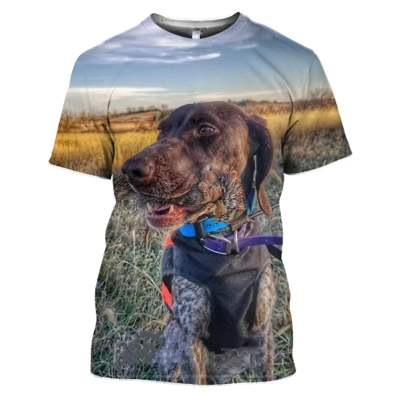 

Top Men Tshirt Holiday 3D Print Wild Animals Mallard T Shirt Women O Neck Hound Reed Hide Field Hunt Game Cosplay Clothing