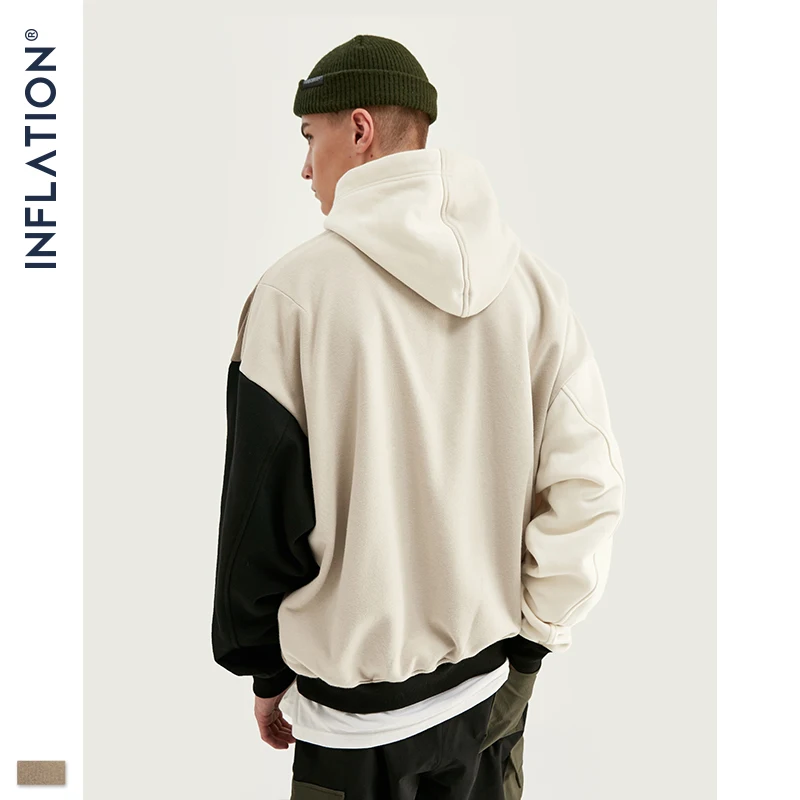 Мужская толстовка с капюшоном INFLATION Design FW модная Толстовка контрастных цветов