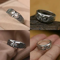 fashion vintage animal lovely owl ring wedding men unisex jewelry size 7 14 ring