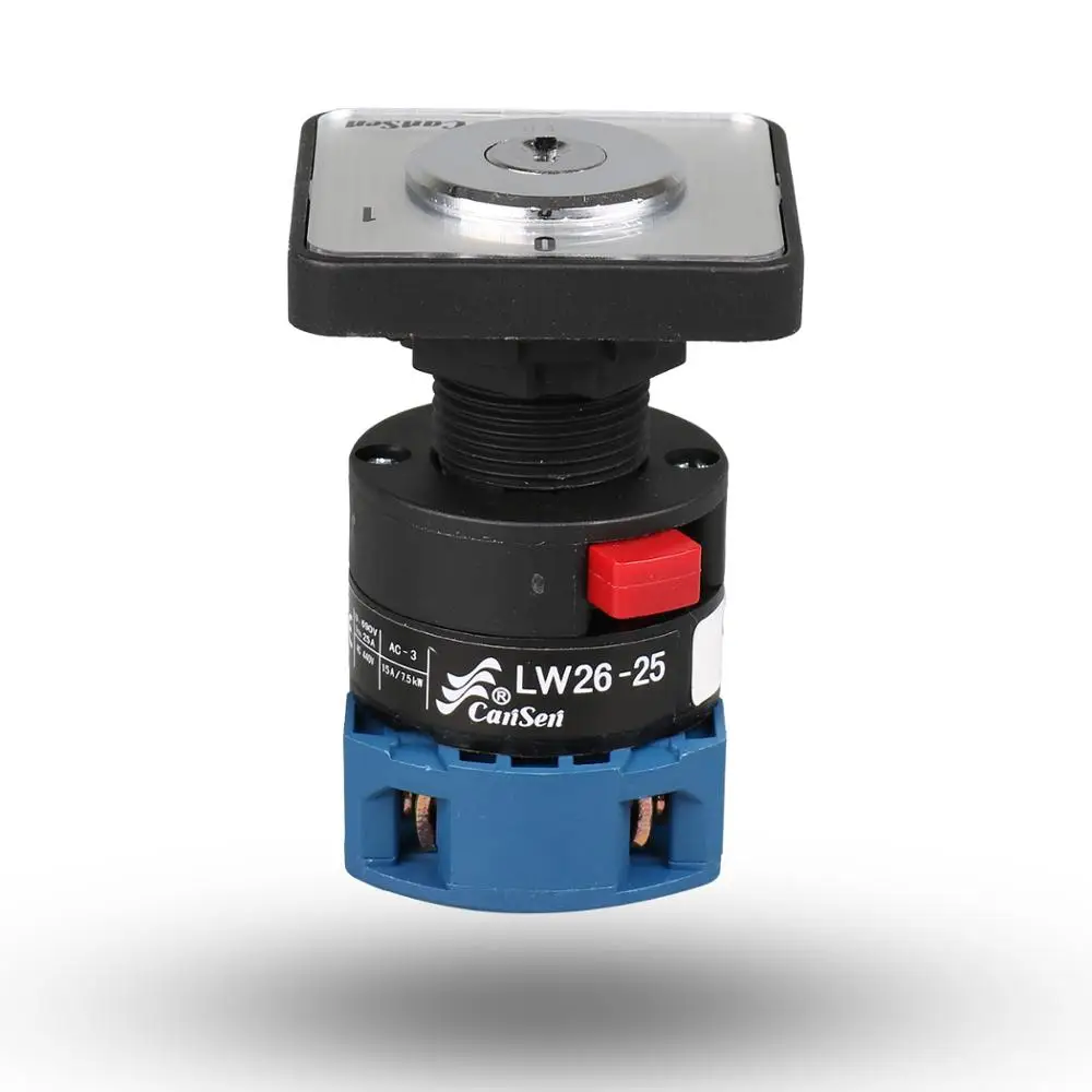 CANSEN LW26-25 CA20 690V Ith 25A поворотный кулачковый переключатель с кнопкой ВКЛ/ВЫКЛ 2