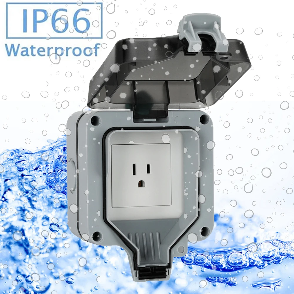Уличная электрическая розетка стандарта США штепсельные розетки IP66