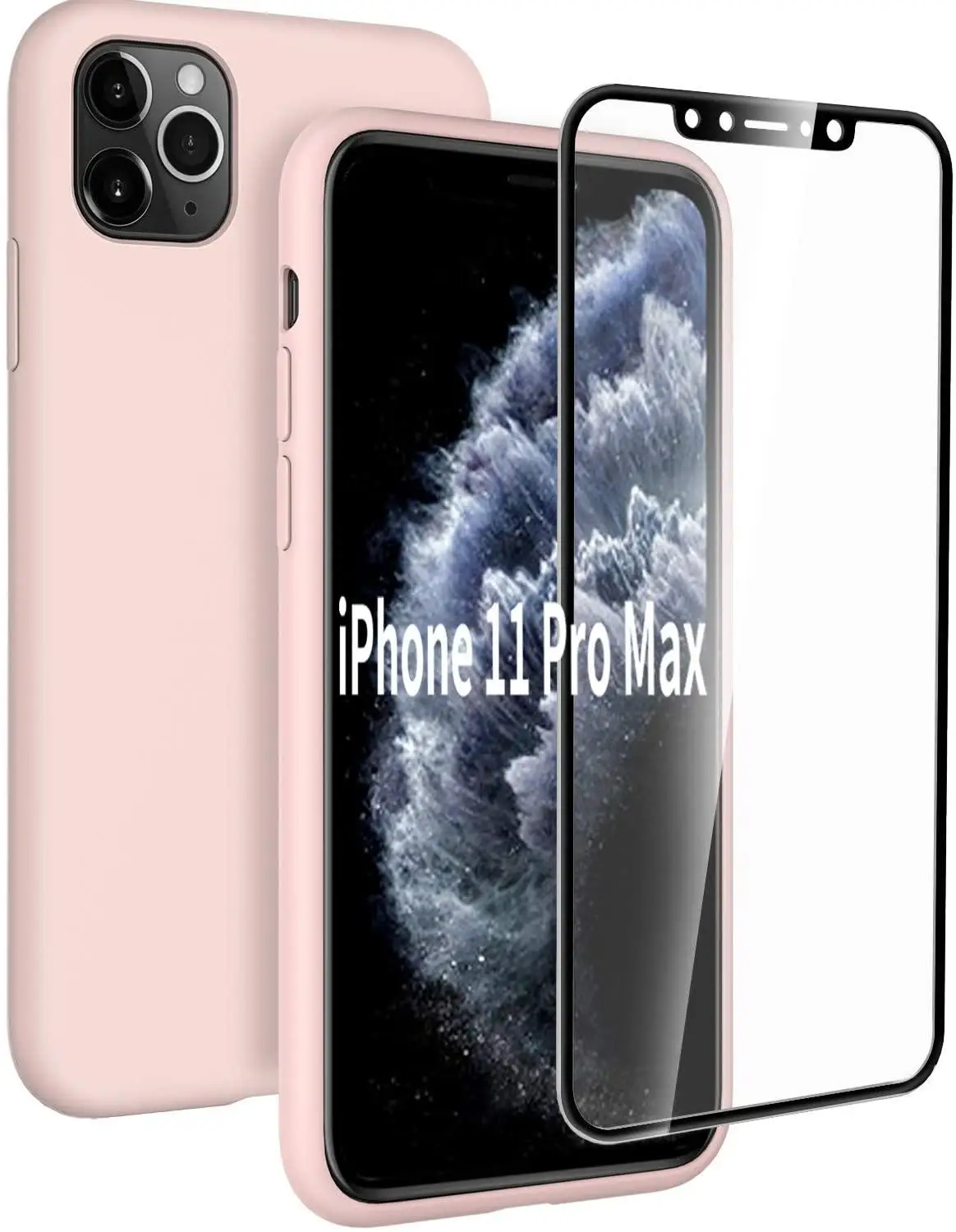 EasyAcc силиконовый чехол для iPhone 11 Pro Max с защитой экрана тонкий жидкий мягкий