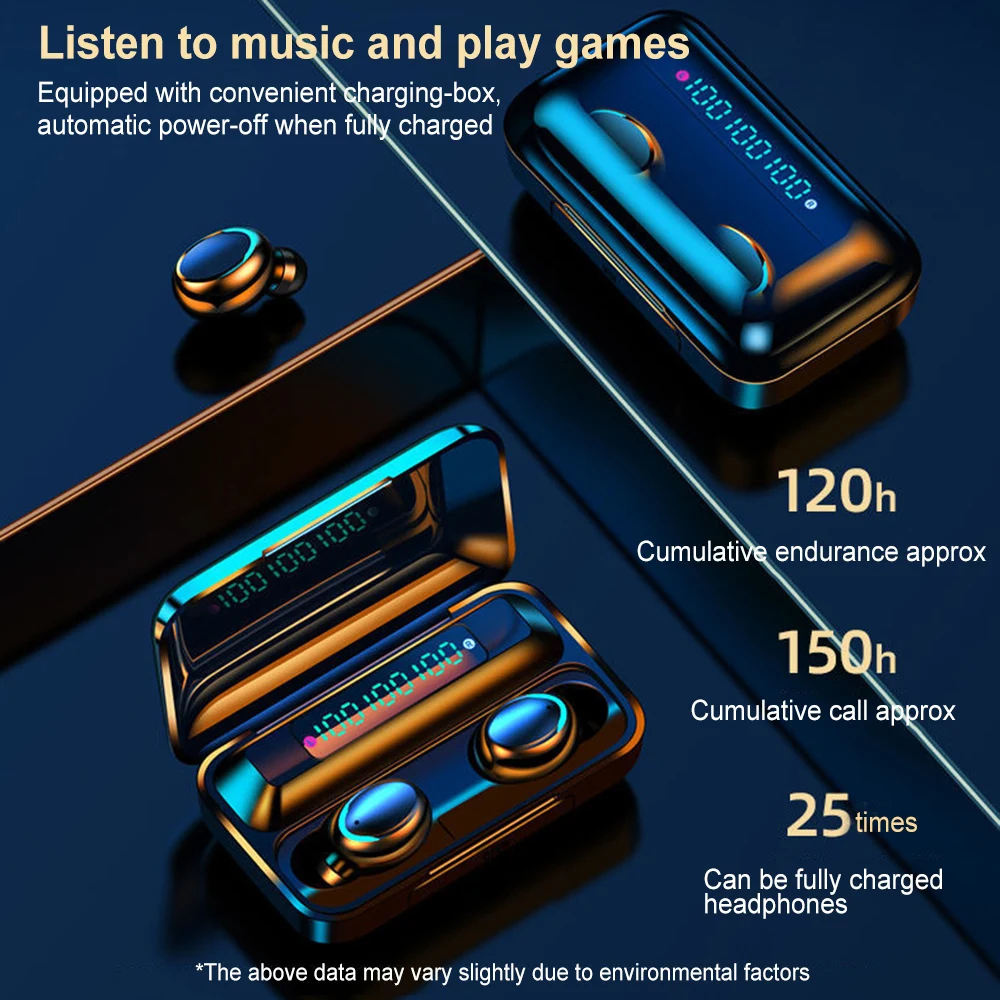 F9 Bluetooth наушники беспроводные стерео спортивные интеллектуальные с