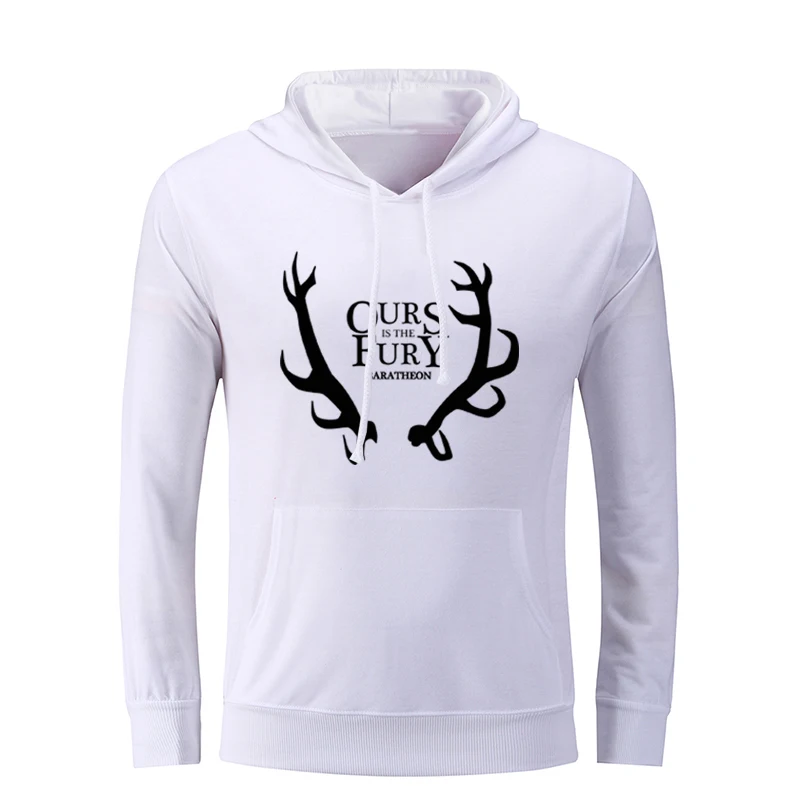 Bucks Game of Thrones House Baratheon Storm's End Ours Is the Fury Men Graphic Hoodie Sweatshirt Strings Hooded Pullover Gift | Мужская