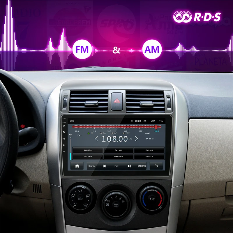 Jansite 9 &quotавтомобильное радио для Toyota Corolla 2006-2013 Android плеер сенсорный экран GPS