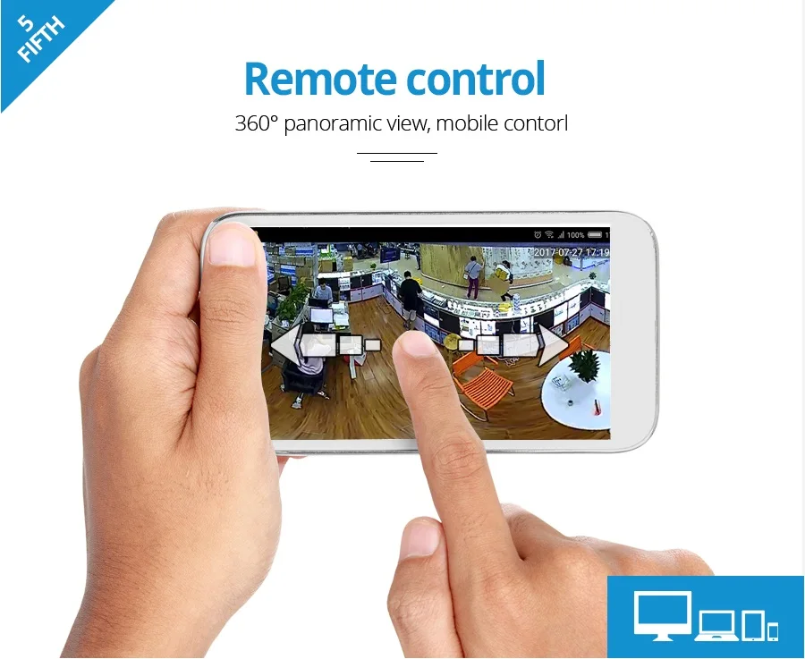 KERUI домашняя ip-камера безопасности 960P HD камера Wifi ночное видение CCTV камера Детский Монитор 360 рыбий глаз мини панорамная камера