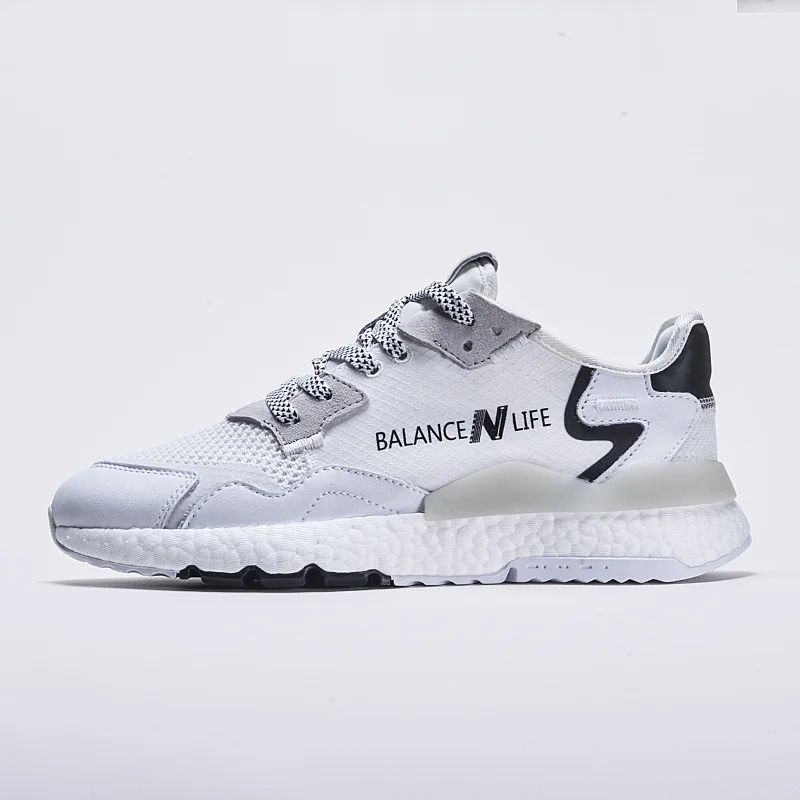 

Popcorn nite jogger lovers retro Basf NB men woman running sneakers couple shoes