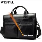 WESTAL Laser engrave мужская кожаная сумка мужская сумка из натуральной кожи сумка-мессенджер мужские кожаные сумки для ноутбука сумки на плечо для мужчин