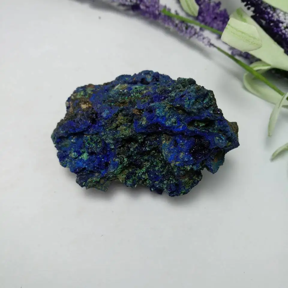 Натуральный Азурит/Малахитовый кристаллический Рудный минерал|Камни| |