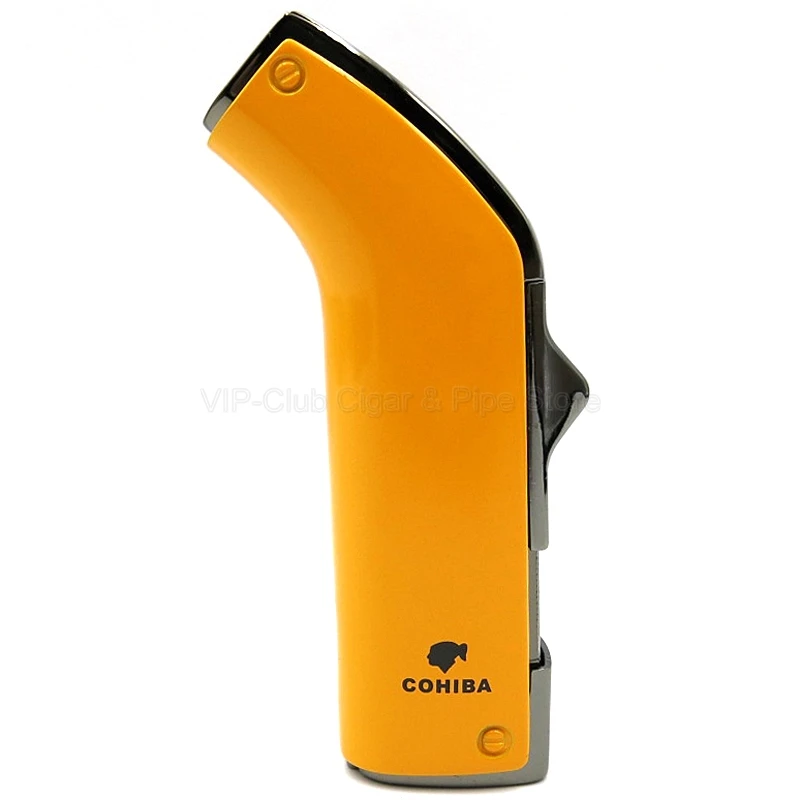 Металлическая зажигалка COHIBA с 2 зажимами для сигарет ветрозащитная Зажигалка из