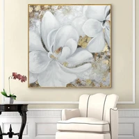 modern white flowers canvas painting abstract posters and prints wall art pictures for living room home decoration cuadros