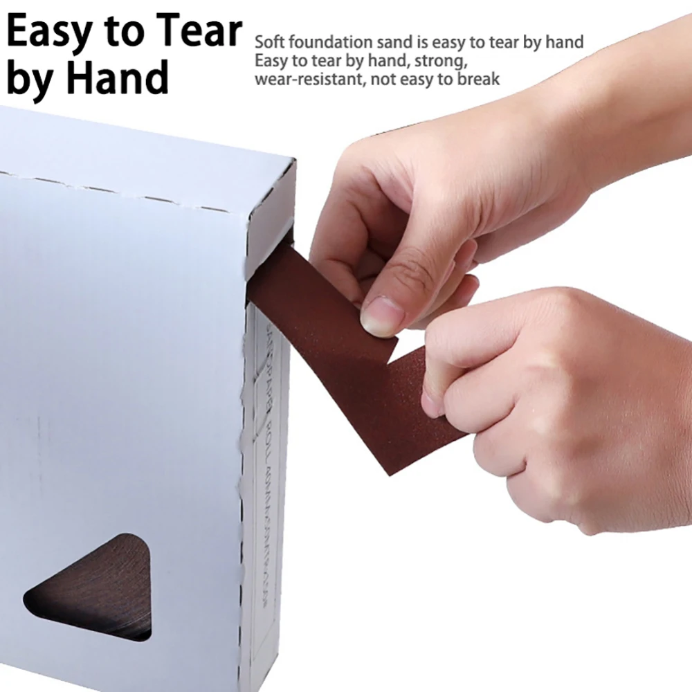 

150# 240# 320# 400# 600# 50M Sandpaper Dry Matte Belt Box Roll Soft Sand Cloth Grinding Polishing Emery Cloth Roll