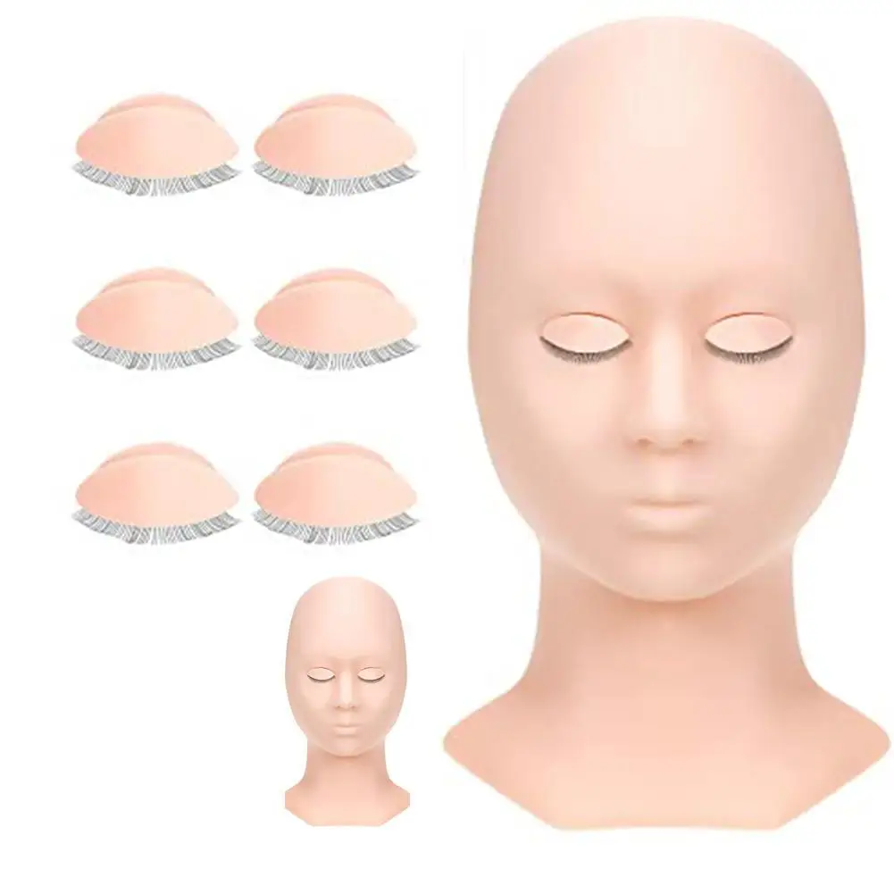 

Detachable Head Mold, Double Eyelid Model, Realistic Eyes, Eyelash Extension Practice, Silicone Fake Mannequin Head Wholesale