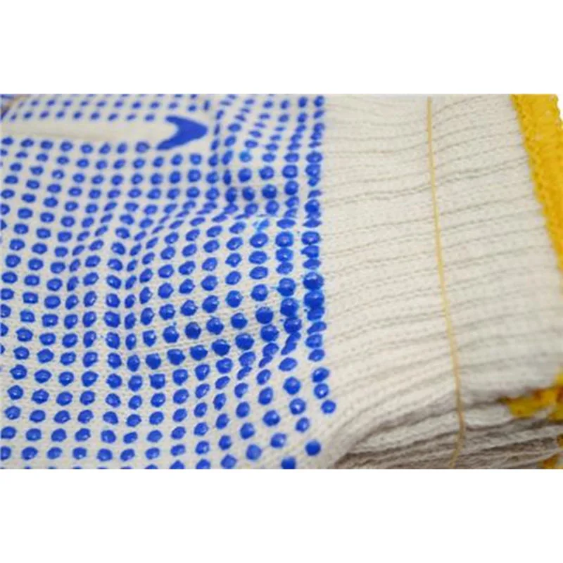 

Labor 700 grams of plastic yarn gloves point glue glove cotton antiskid point bead gloves