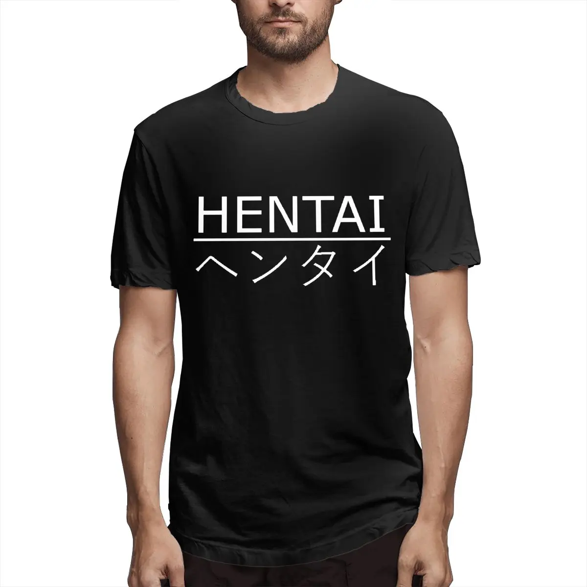 

Hentai Japanese Anime Men's Funny Tees Short Sleeve Round Collar T-Shirt Cotton 4XL Clothes