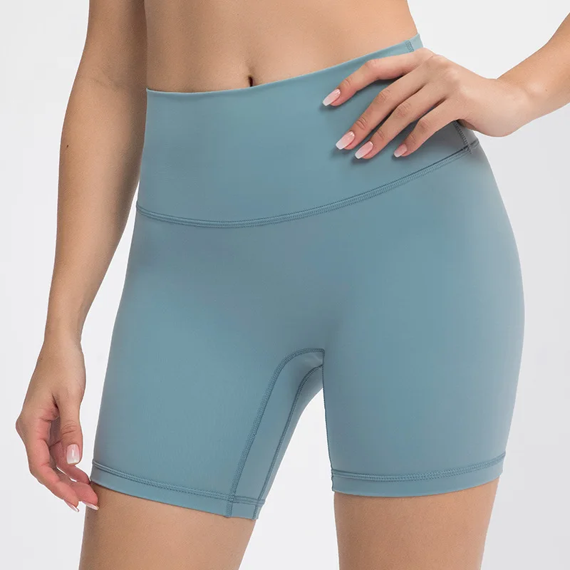 

High Rise Fitness Yoga Pants Women Naked-feel Fabric Workout Shorts Plain Squatproof Trainning Shorts women sport tights