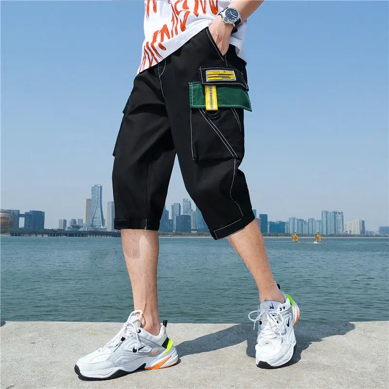 

Shorts Pants Summer Men Casual New Loose Casual 2021 Youth Thin Shorts for Men Daily Black White Gray Mens Shorts Pockets