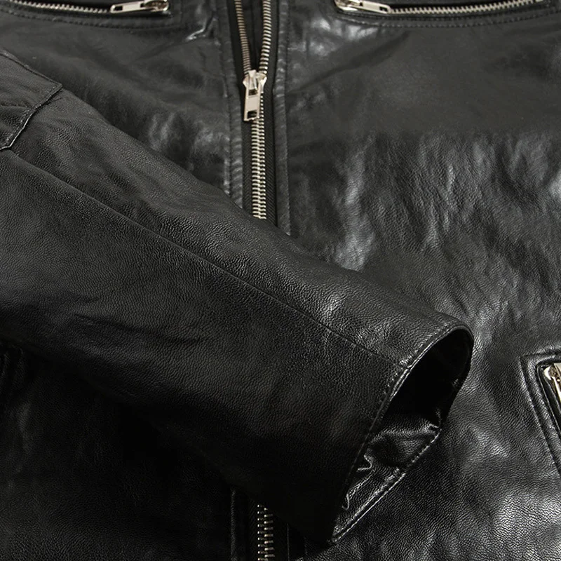 

Plus Size XXXXXL Mens Leather Automotive Jacket Coats Punk Style Winter Mens Leather Suede Coats Designer Mens PU Jackets C090
