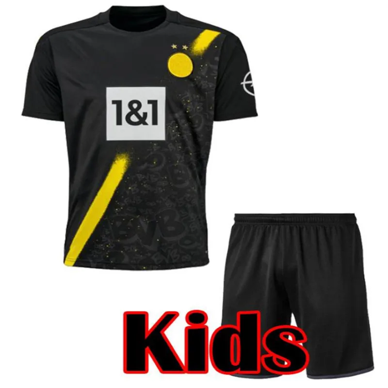 

KIDS KIT 20 21 DortmundES shirt SANCHO REUS HAZARD HAALAND HUMMELS HUMMELS 2021 DortmundES Home away Top Quality child shirt