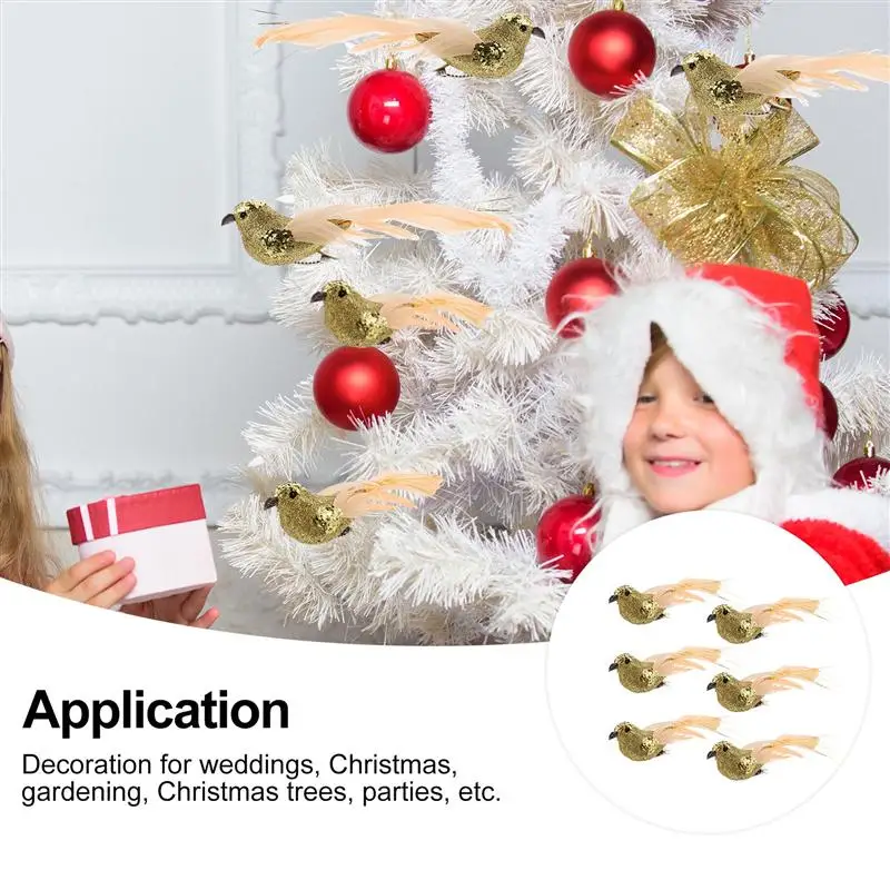 6 шт. декоративные искусственные подвески в виде птиц | Дом и сад