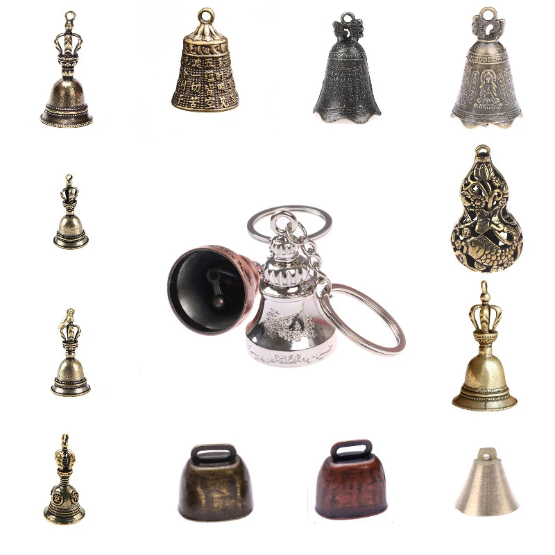

1pc Brass Handicraft Magic Bell Wind Bell Tibetan Bronze Bell Keychain Pendant Creative Gift Home Decoration