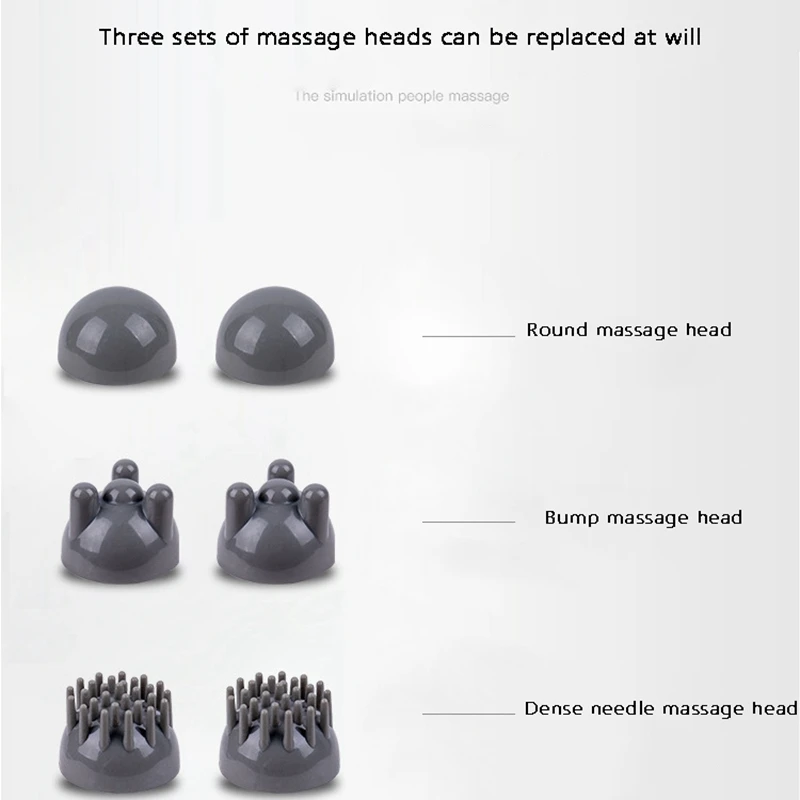 

Electric Handheld Massager Cartoon Dog Double-Headed Massage Stick Relax Stick Roller with 6 Massage Heads EU Plug
