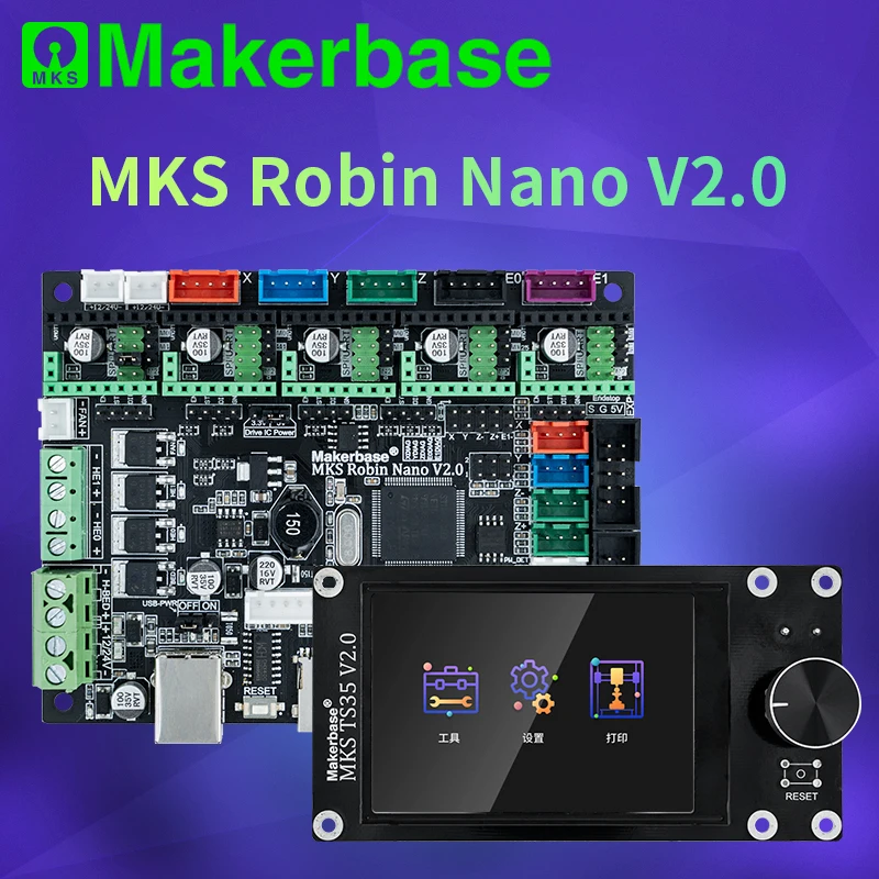 Материнская плата Makerbase MKS Robin Nano V2.0 для 3D-принтера прошивка Marlin2.0 | Строительство и