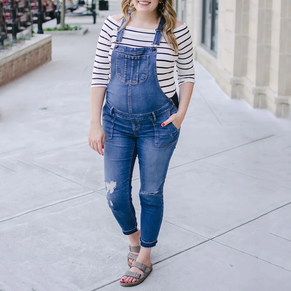 Штаны для беременных комбинезон штаны джинсы большие размеры рваные женщин ropa