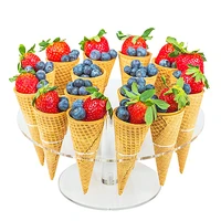 ice cream candy acrylic holder cones holders stands16 holes for wedding party kids birthday party buffet display