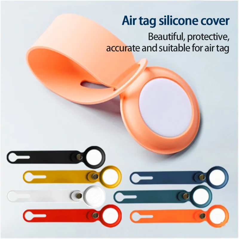 

Case For Apple Airtags Location Tracker Protector Silicone Cover For Air Tags 2021 Durable Solid Buckle Antilost Protective Capa