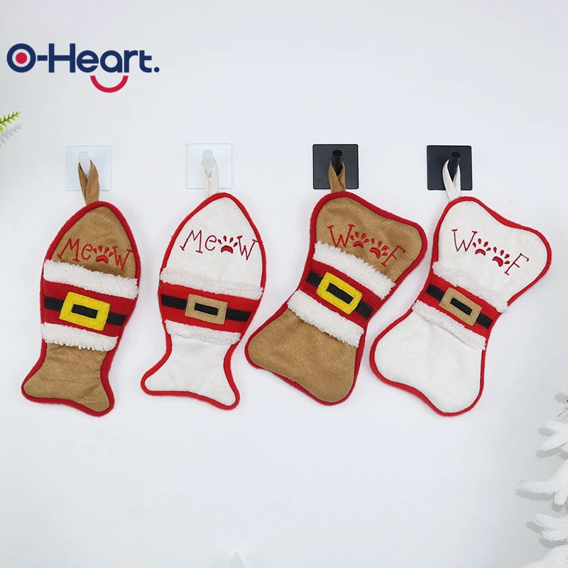 Рождественская Подарочная сумка в форме рыбки и кости Новогодняя Коллекция 2019