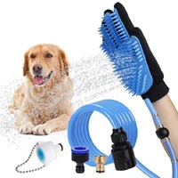 pet shower sprayers head handheld cat bathing shower tool for dog sprayer bathing glove 360 washing hair long hose pet supplies