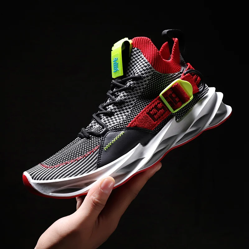 

New trend men's shoes flying woven breathable sports shoes men's simple and versatile running shoes mesh casual trend shoes
