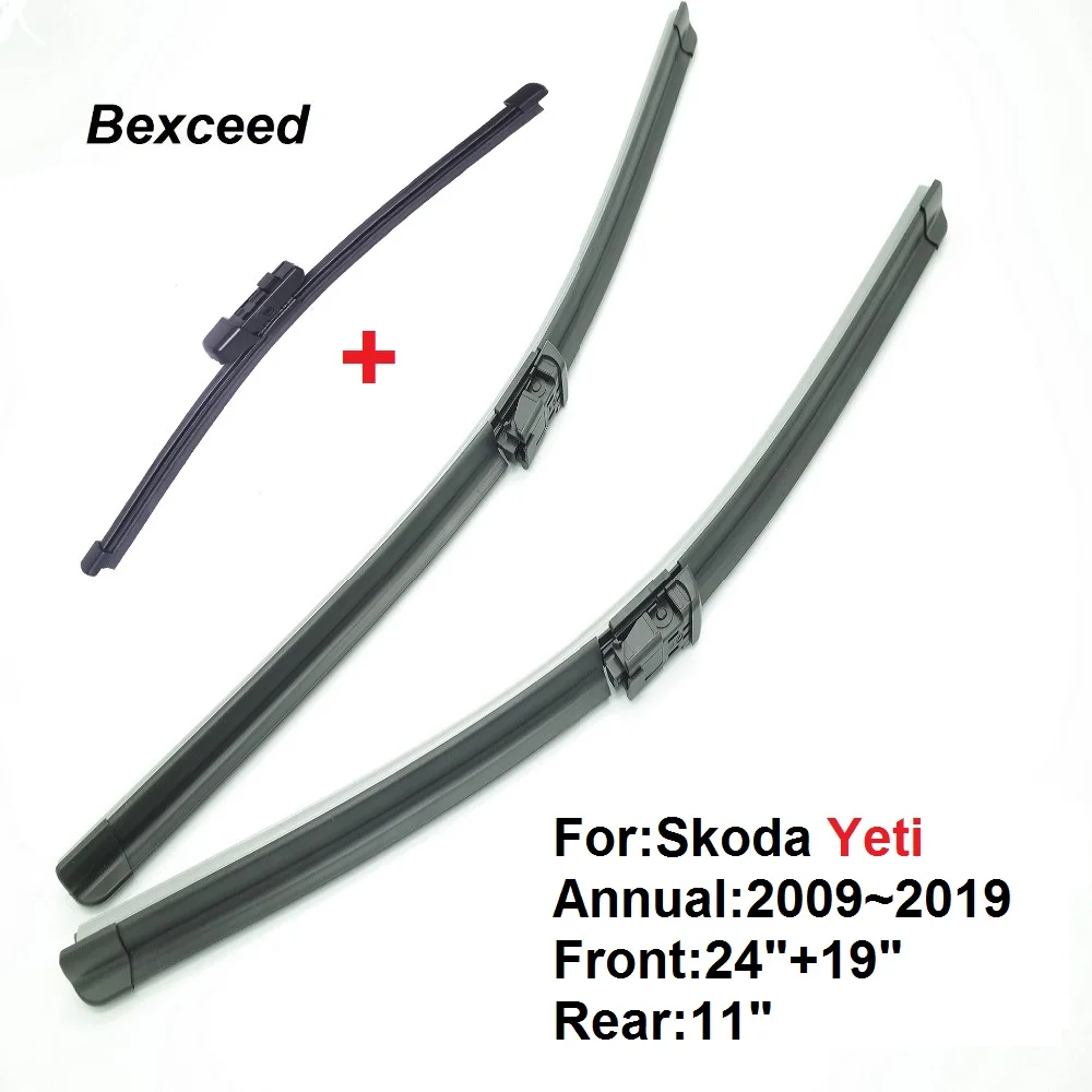 

Щетка стеклоочистителя для Skoda Yeti, стеклоочиститель 24 дюйма + 19 дюймов + 11 дюймов, для моделей 2009 2010 2011 2012 2013 2014 20152019