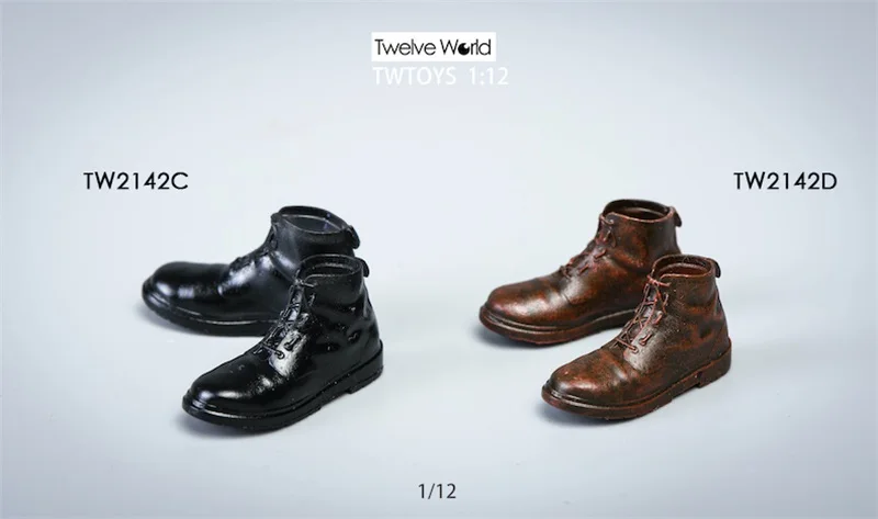 

For Sale TW2142 Scale 1/12 Male Leather Shoes Boots For CF Man Body 6inch Doll Accessories