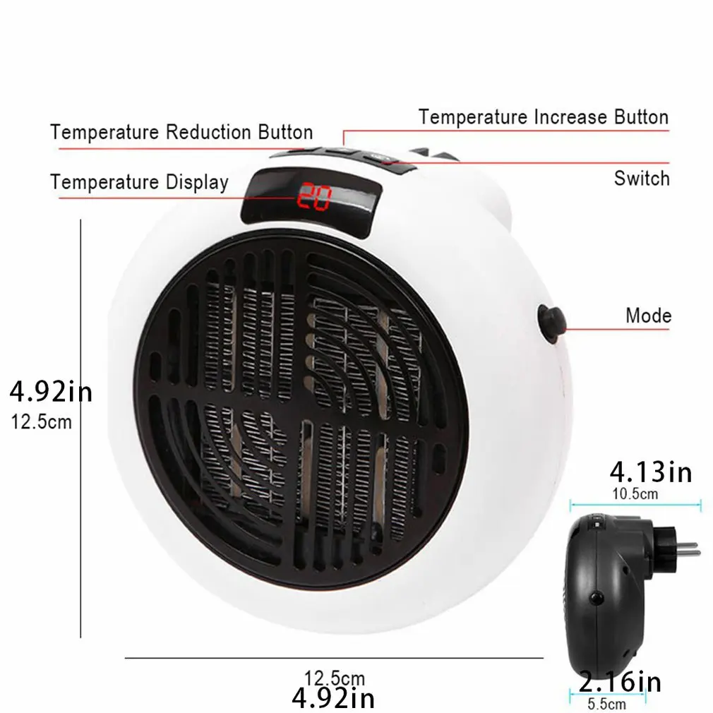 

Fan Heater For Home 900w Mini Electric Heater Home Heating Electric Warm Air Fan Office Room Heaters Handy Air Heater