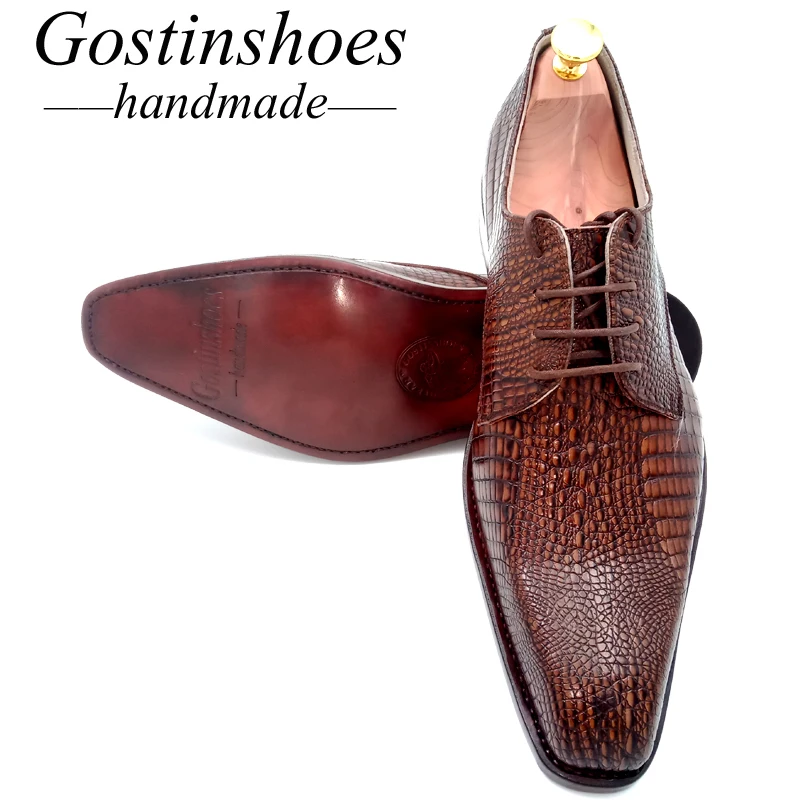 Goodyear/мужские туфли оксфорды ручной работы деловые элегантные однотонные