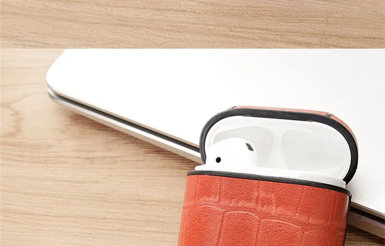 Сумка из натуральной кожи для apple airpod bluetooth беспроводной наушник чехол из крокодиловой кожи чехол для Air pod 1 2 Funda Чехол Коробка