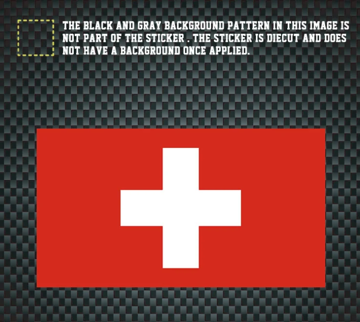 

6,5*11,5 см Φ с швейцарским флагом, Швейцария, автомобильная наклейка