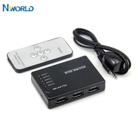 5 in 1 out splitter 5 port 1080p hdmi compatible switch switcher selector with ir remote hot sale kvw switches
