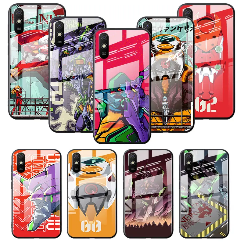 

Tempered Glass Cover Anime Evangelion Rei NERV For Xiaomi Redmi K40 K30 K20 9T 9C 9A 9 8A 7 Pro Plus Shockproof Phone Case