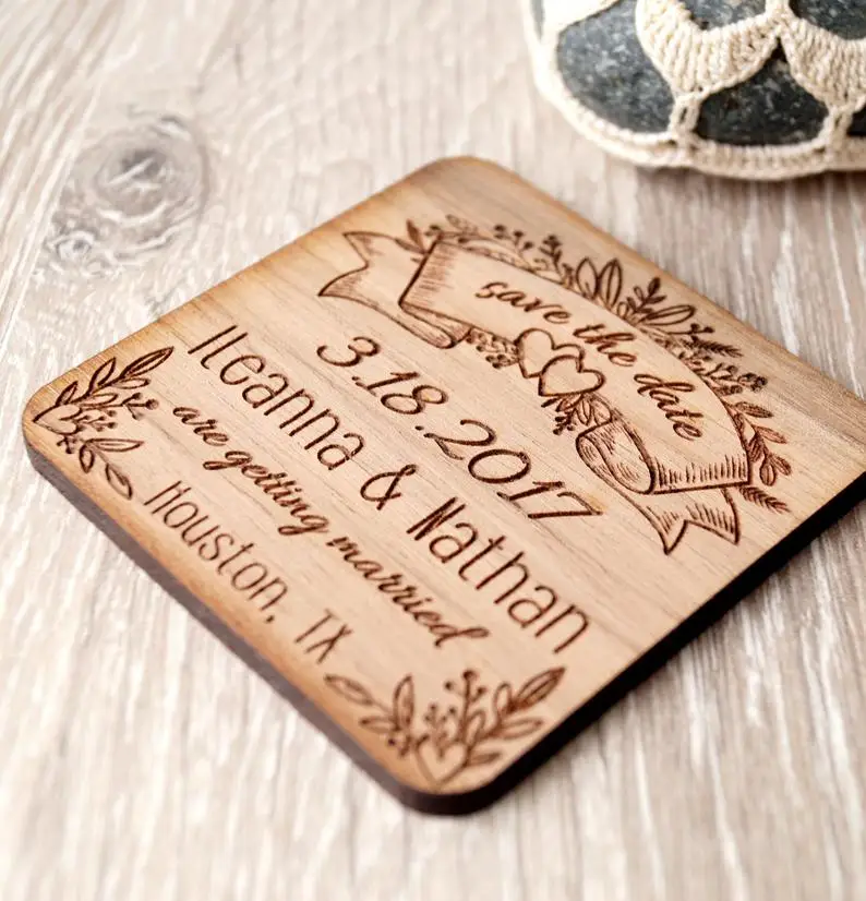 Сохранить даты магниты свадьба сохранить деревянные дату выгравированные