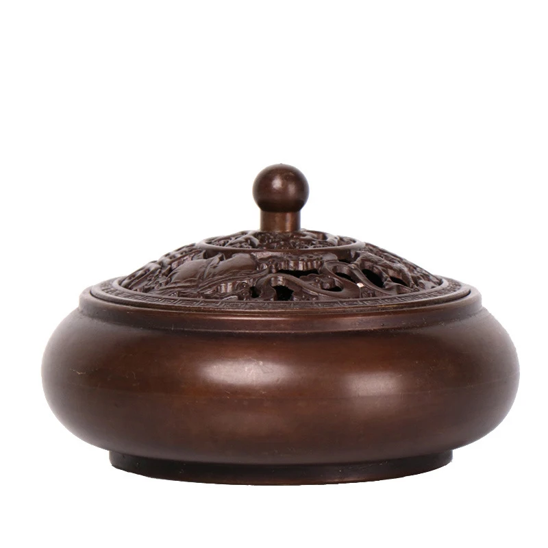 

MOZART Pure Copper Xuande Incense Burner Decoration Crafts Plate Incense For Buddha Incense Burner