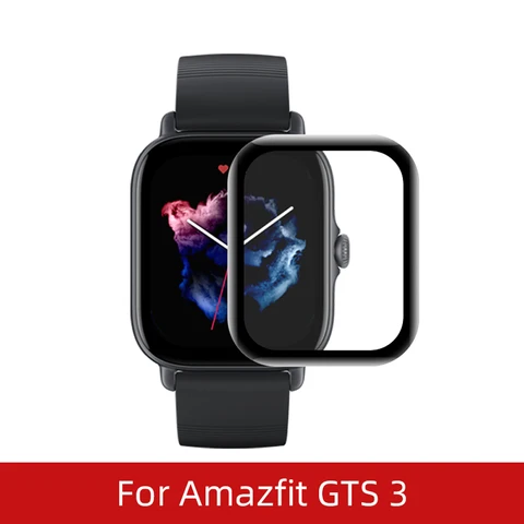 Защитная пленка из мягкого стекловолокна для Amazfit Watch GTR2/GTS2/Bip s, полноэкранный защитный чехол для Xiaomi Huami