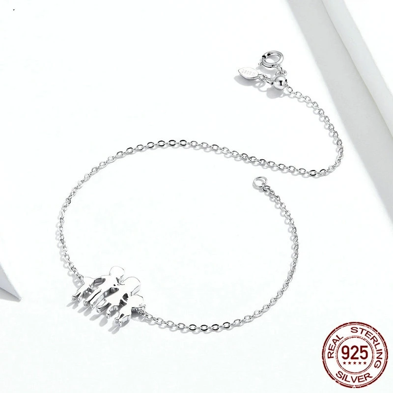 Женский браслет цепочка с котом и сердцем из серебра 100% пробы|Цепочки браслеты| |