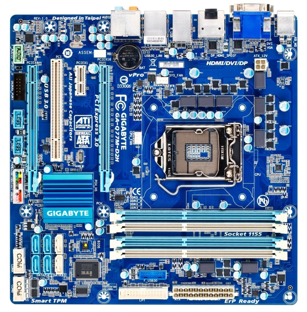 

Для GIGABYTE GA-Q77M-D2H Desktop Intel Q77 материнская плата LGA 1155 DDR3 ОЗУ 32 ГБ USB3.0 Micro ATX Поддержка Corei7i5i3 плакат-мама